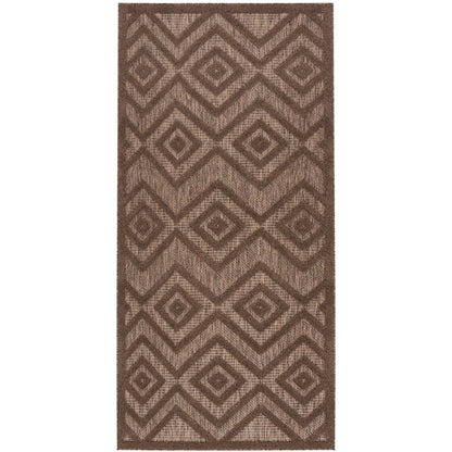 Tapis géométrique polyvalent à tissage plat pour intérieur/extérieur Nourison