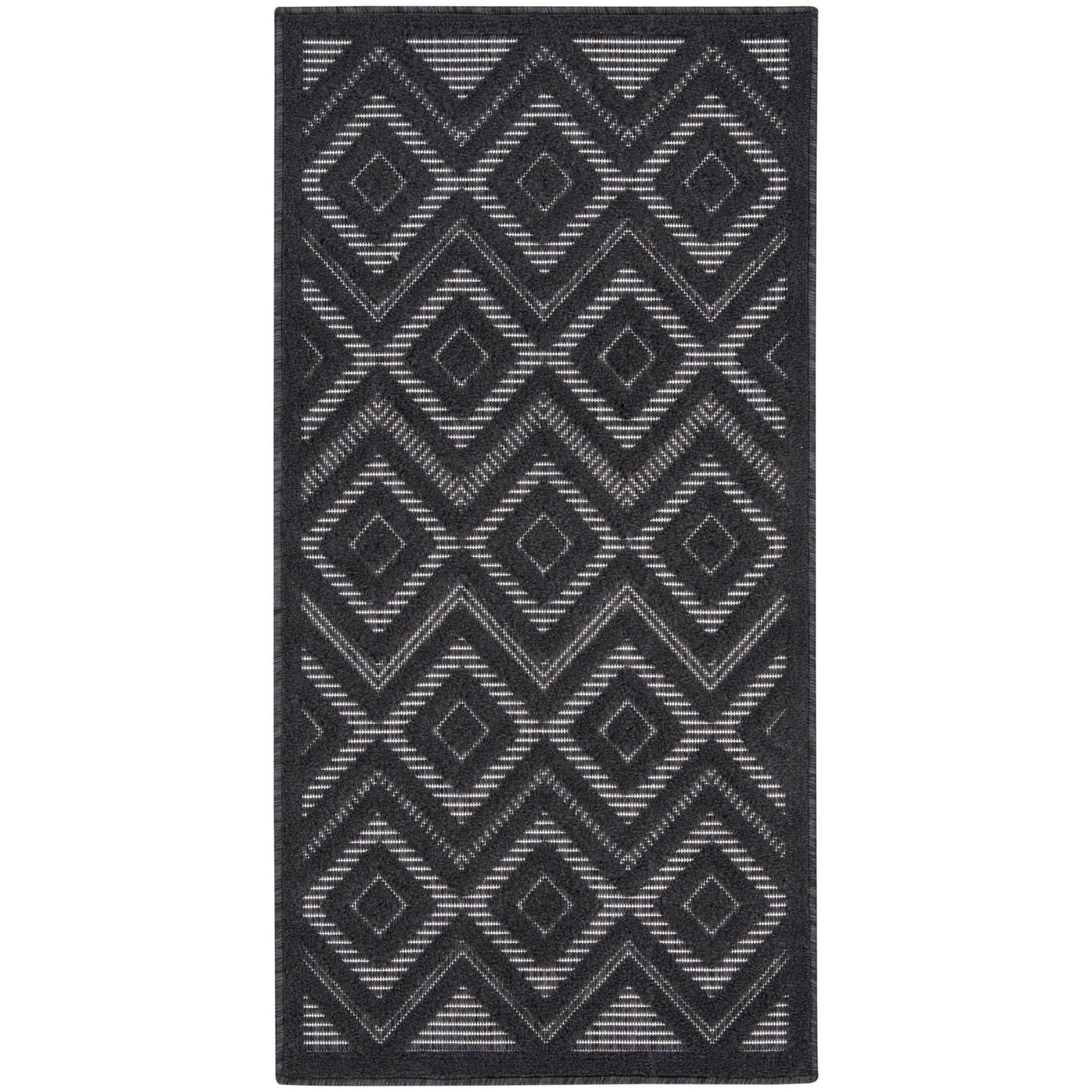 Tapis géométrique polyvalent à tissage plat pour intérieur/extérieur Nourison