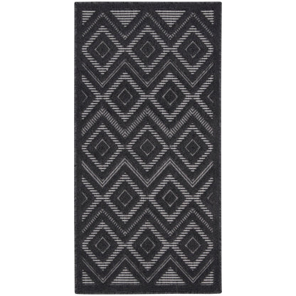 Tapis géométrique polyvalent à tissage plat pour intérieur/extérieur Nourison
