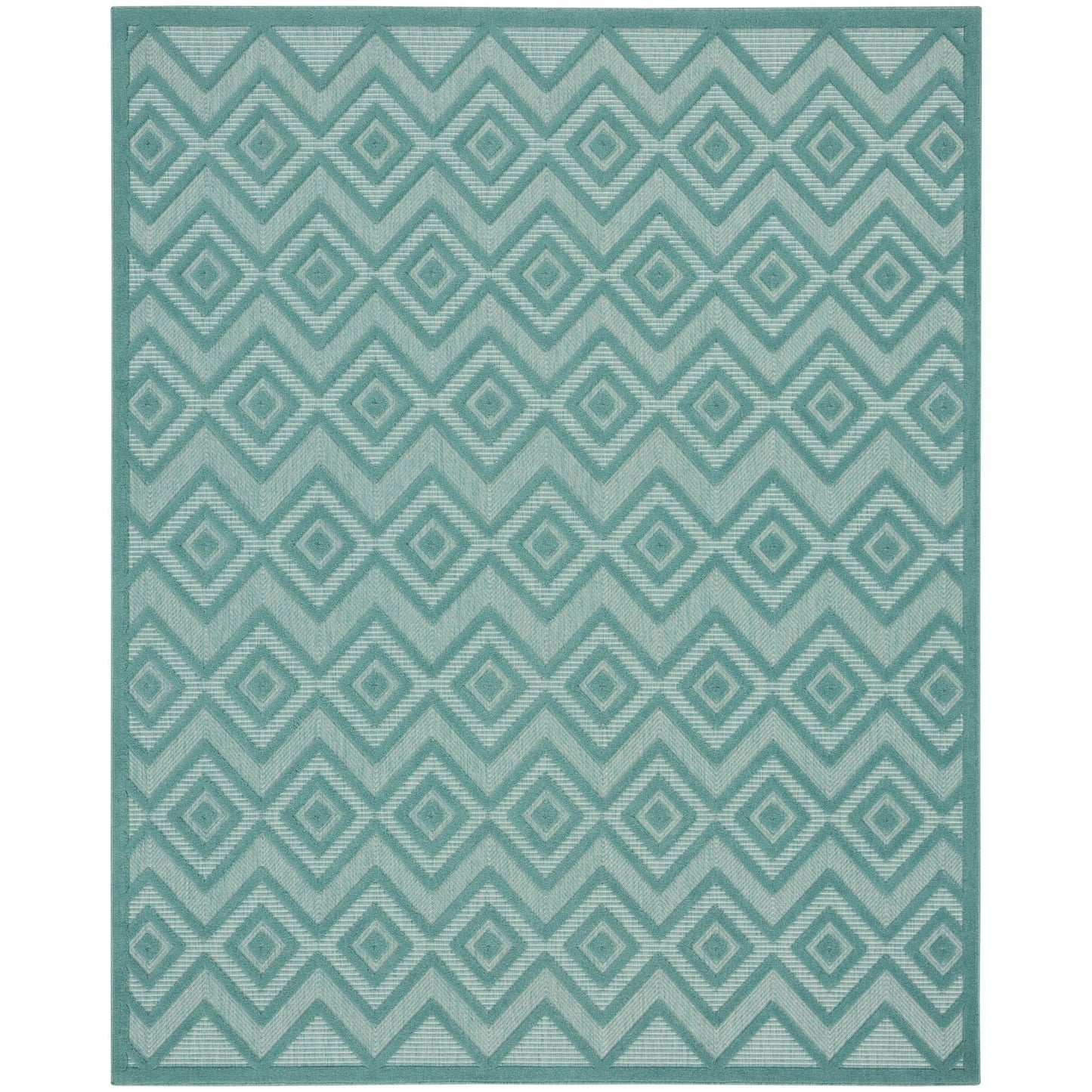Tapis géométrique polyvalent à tissage plat pour intérieur/extérieur Nourison