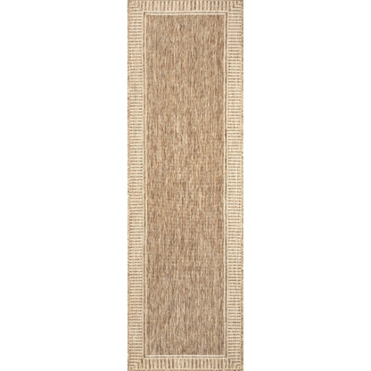 Tapis d'intérieur/extérieur classique à bordures Nuloom Leah