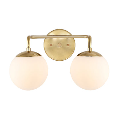 Luminaire de coiffeuse moderne à LED en métal et verre dépoli, par JONATHAN Y