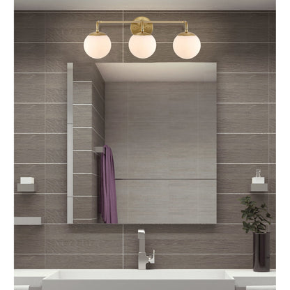 Luminaire de coiffeuse moderne à LED en métal et verre dépoli, par JONATHAN Y