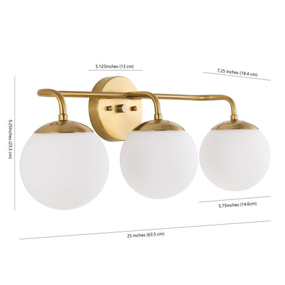 Luminaire de coiffeuse moderne à LED en métal et verre dépoli, par JONATHAN Y