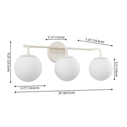 Luminaire de coiffeuse moderne à LED en métal et verre dépoli, par JONATHAN Y