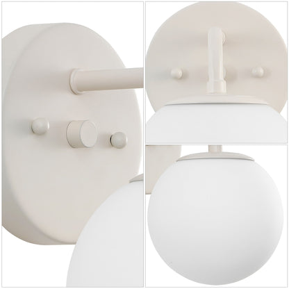 Luminaire de coiffeuse moderne à LED en métal et verre dépoli, par JONATHAN Y