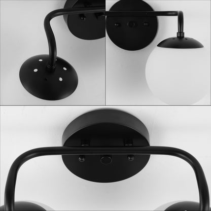 Luminaire de coiffeuse moderne à LED en métal et verre dépoli, par JONATHAN Y