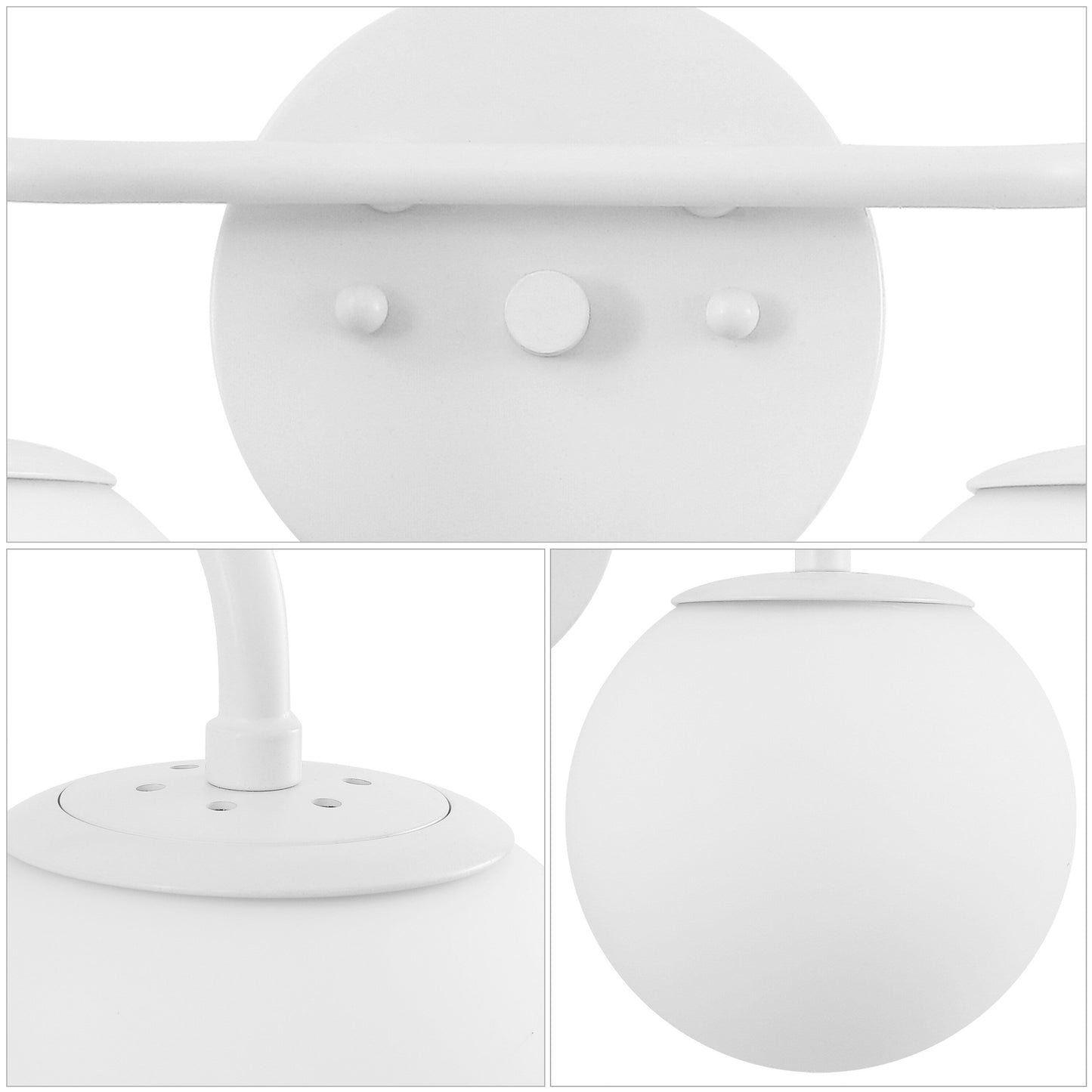 Luminaire de coiffeuse moderne à LED en métal et verre dépoli, par JONATHAN Y