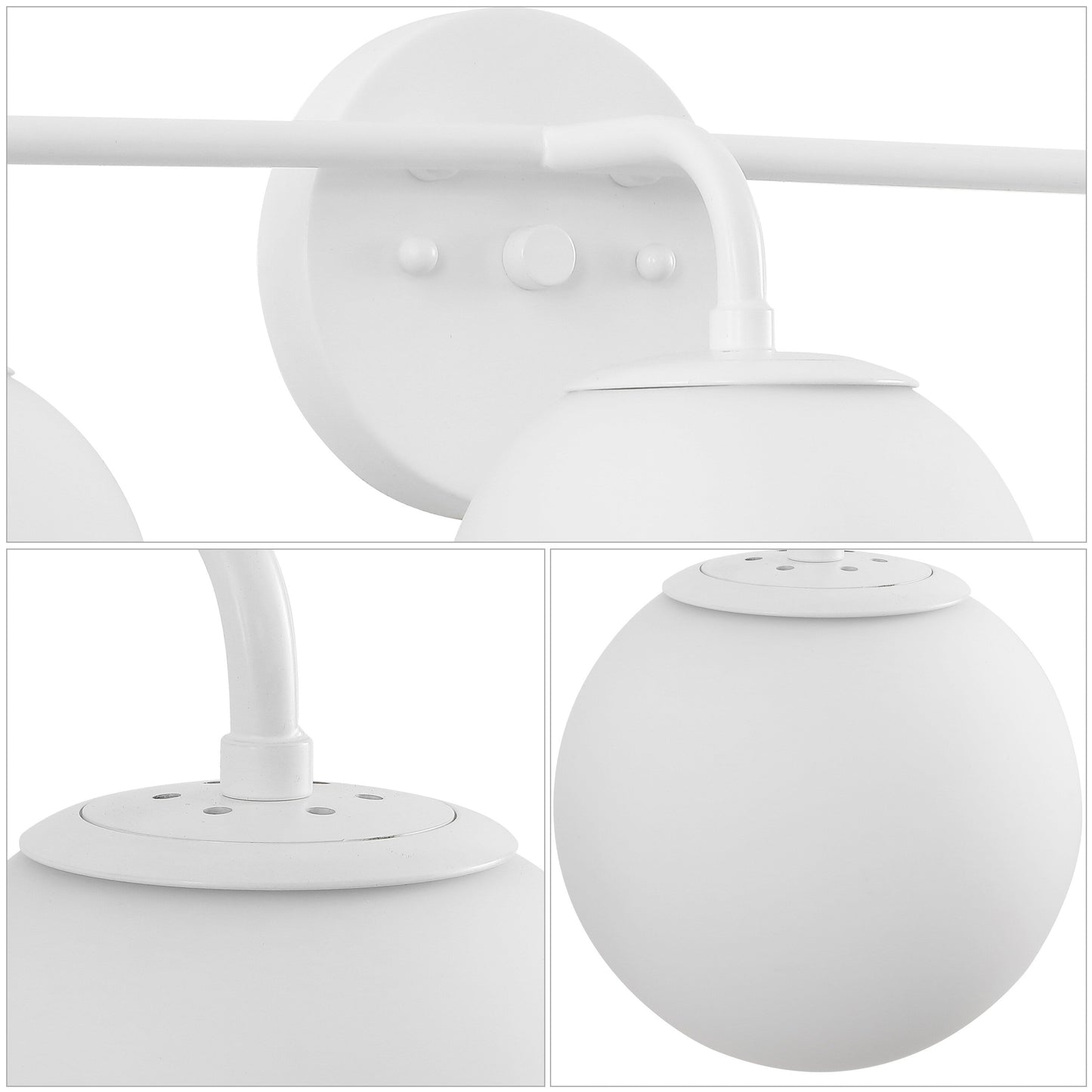 Luminaire de coiffeuse moderne à LED en métal et verre dépoli, par JONATHAN Y