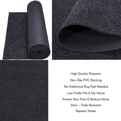 Tapis de couloir extérieur/intérieur sur mesure de 36'' de large x votre choix de longueur avec support en PVC antidérapant