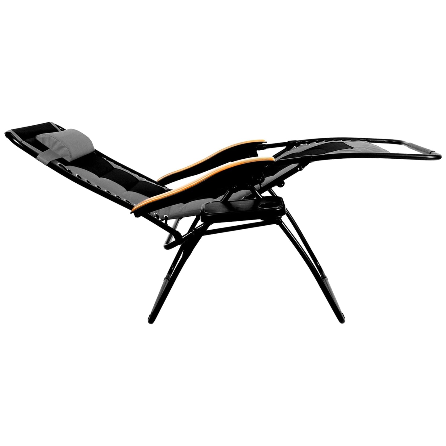 Fauteuil de salon surdimensionné XL rembourré à gravité zéro, accoudoirs larges, inclinable et réglable avec porte-gobelet - N/A