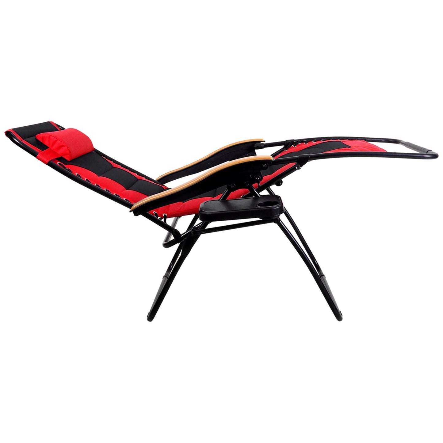 Fauteuil de salon surdimensionné XL rembourré à gravité zéro, accoudoirs larges, inclinable et réglable avec porte-gobelet - N/A