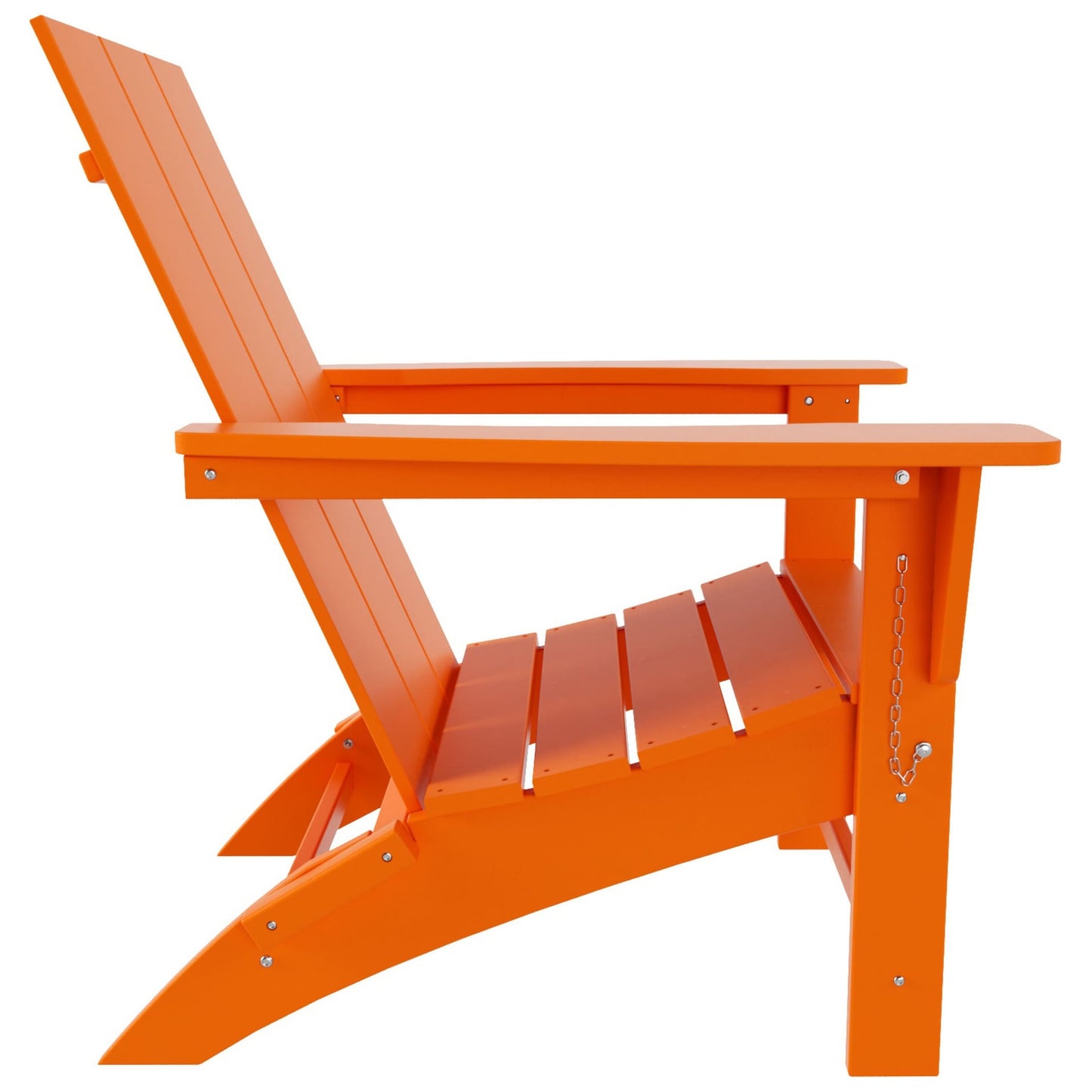 Polytrends Shoreside Modern Eco-Friendly All Weather Commercial-Residential Folding Adirondack Chair