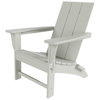 Polytrends Shoreside Modern Eco-Friendly All Weather Commercial-Residential Folding Adirondack Chair