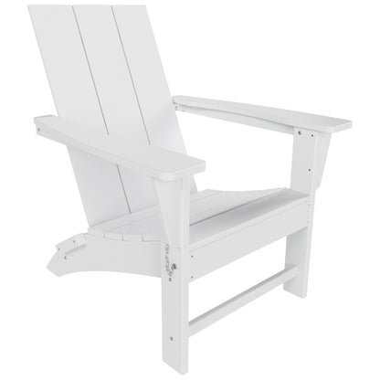 Polytrends Shoreside Modern Eco-Friendly All Weather Commercial-Residential Folding Adirondack Chair