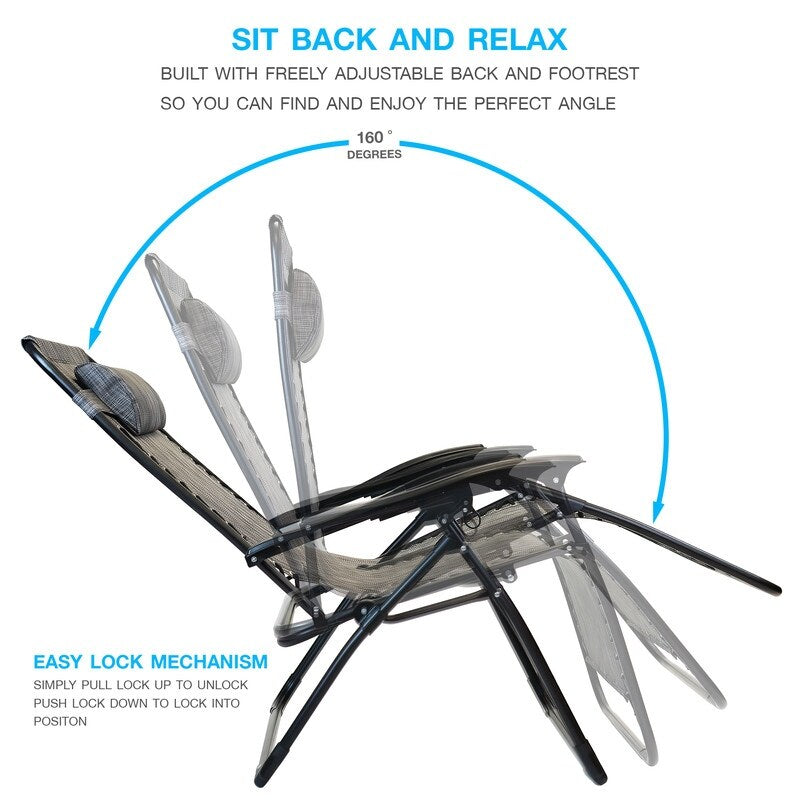 Chaise zéro gravité surdimensionnée Sun-Ray 1 pièce