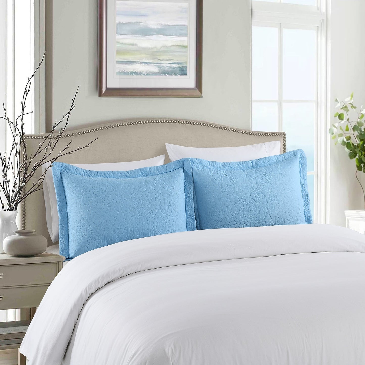 Housse de coussin brodée Porch &amp; Den Manor (lot de 2)