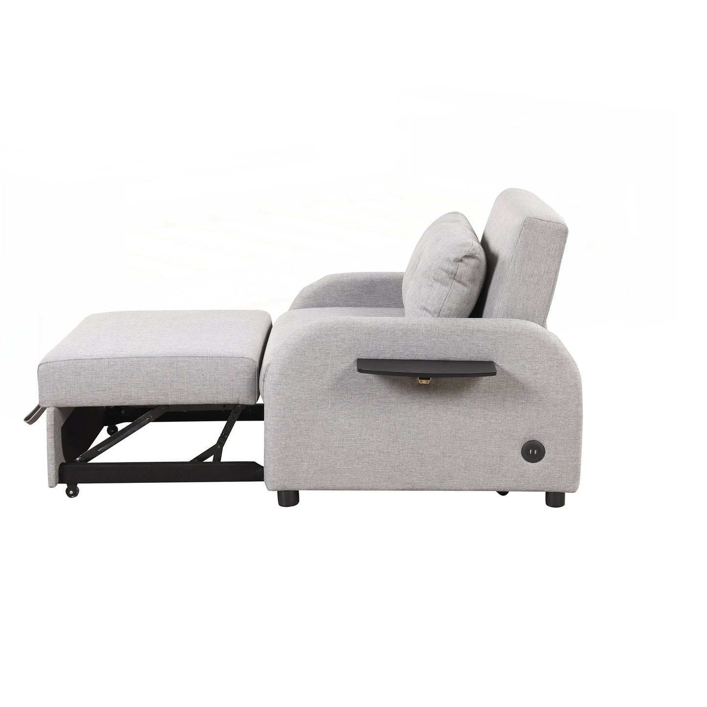 Pull Out Sofa Sleeper 3 in 1 with 2 Wing Table