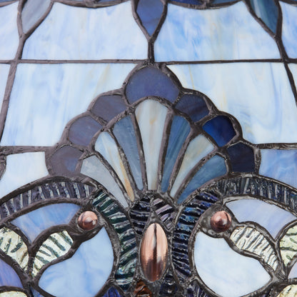 Lampadaire à 3 lumières en verre teinté et résine River of Goods Allistar, 64 pouces de hauteur, éclairage vers le bas - 20 L x 20 l x 64 H