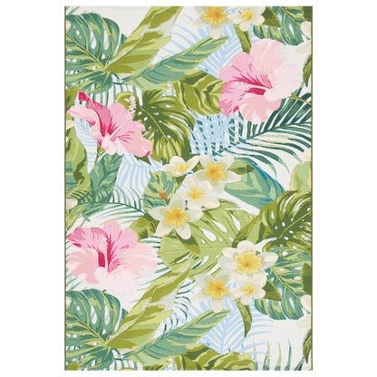 Tapis de jardin imperméable d'intérieur/extérieur tropical SAFAVIEH Barbados Agustina