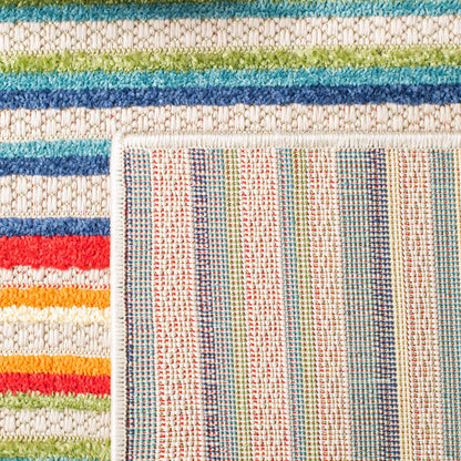 Tapis de patio imperméable à rayures pour intérieur/extérieur SAFAVIEH Cabana Gafia