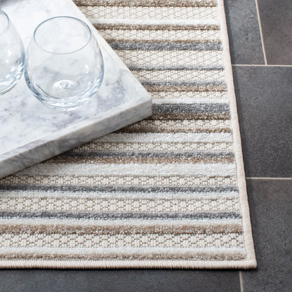 Tapis de patio imperméable à rayures pour intérieur/extérieur SAFAVIEH Cabana Gafia