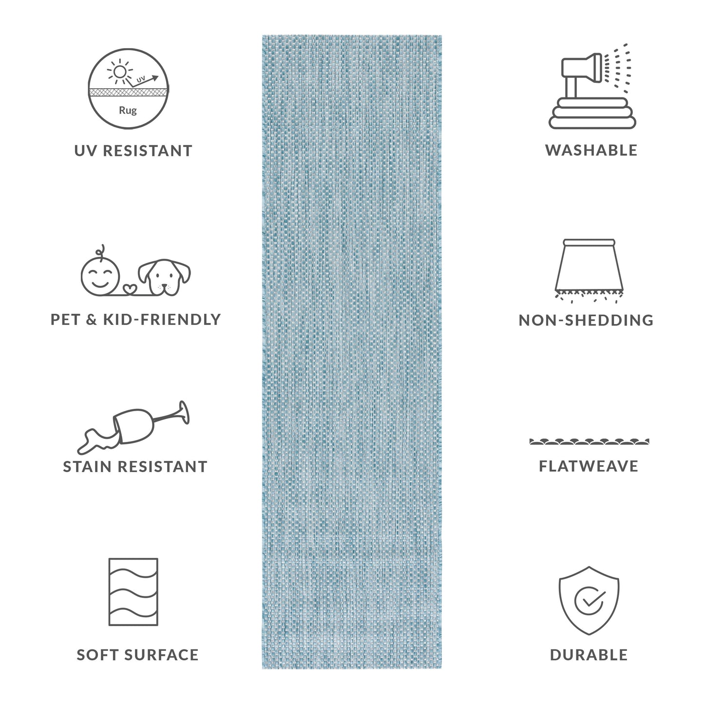 Tapis de jardin imperméable pour intérieur/extérieur SAFAVIEH Courtyard Begajeta.