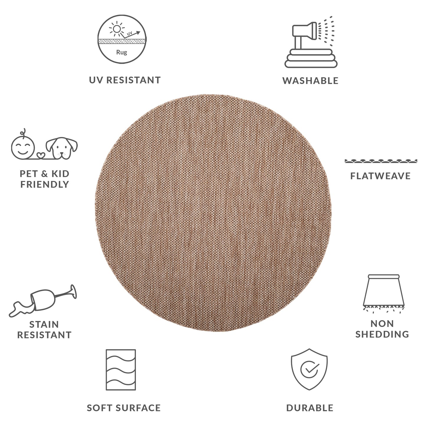 Tapis de jardin imperméable pour intérieur/extérieur SAFAVIEH Courtyard Begajeta.