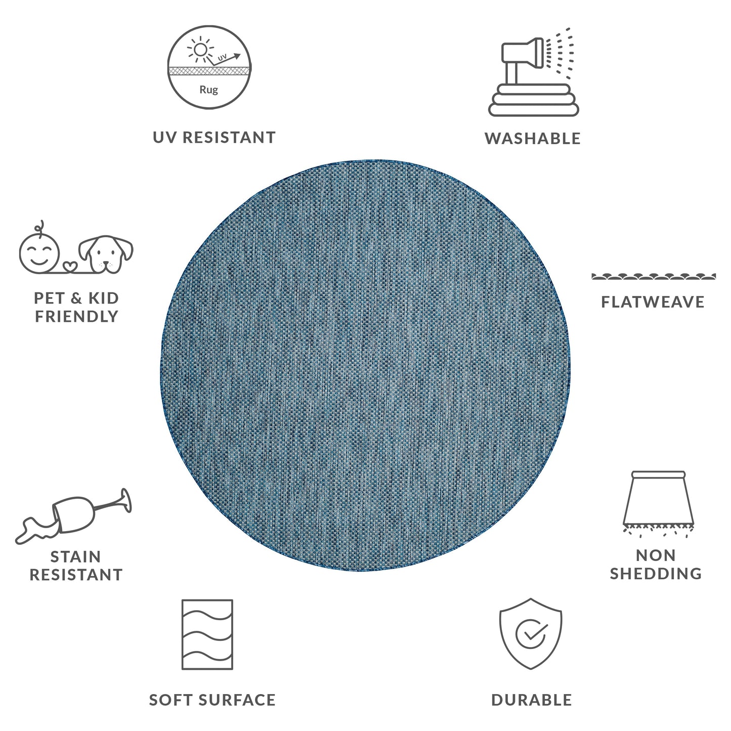 Tapis de jardin imperméable pour intérieur/extérieur SAFAVIEH Courtyard Begajeta.
