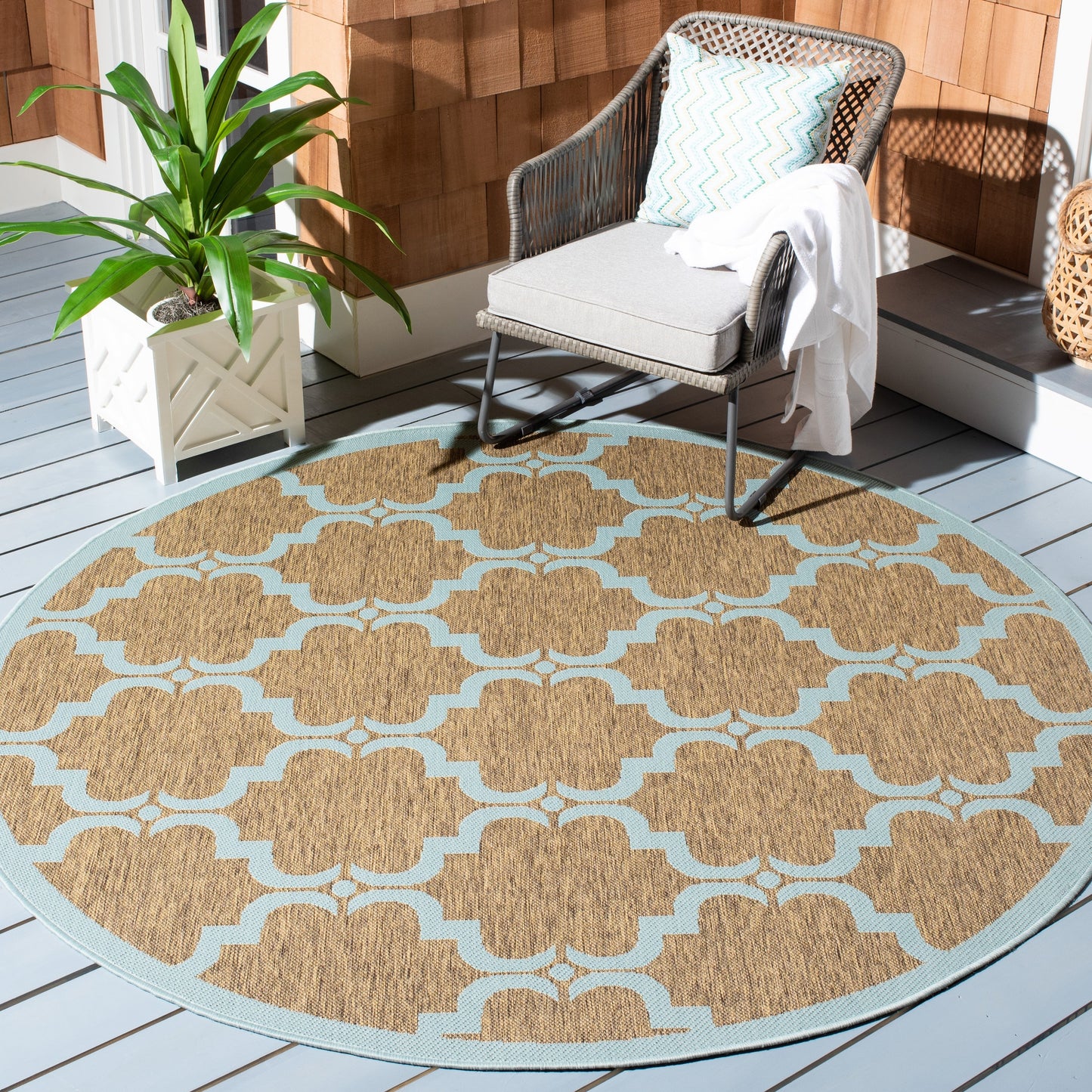 SAFAVIEH Courtyard Charleen Tapis de patio imperméable intérieur/extérieur