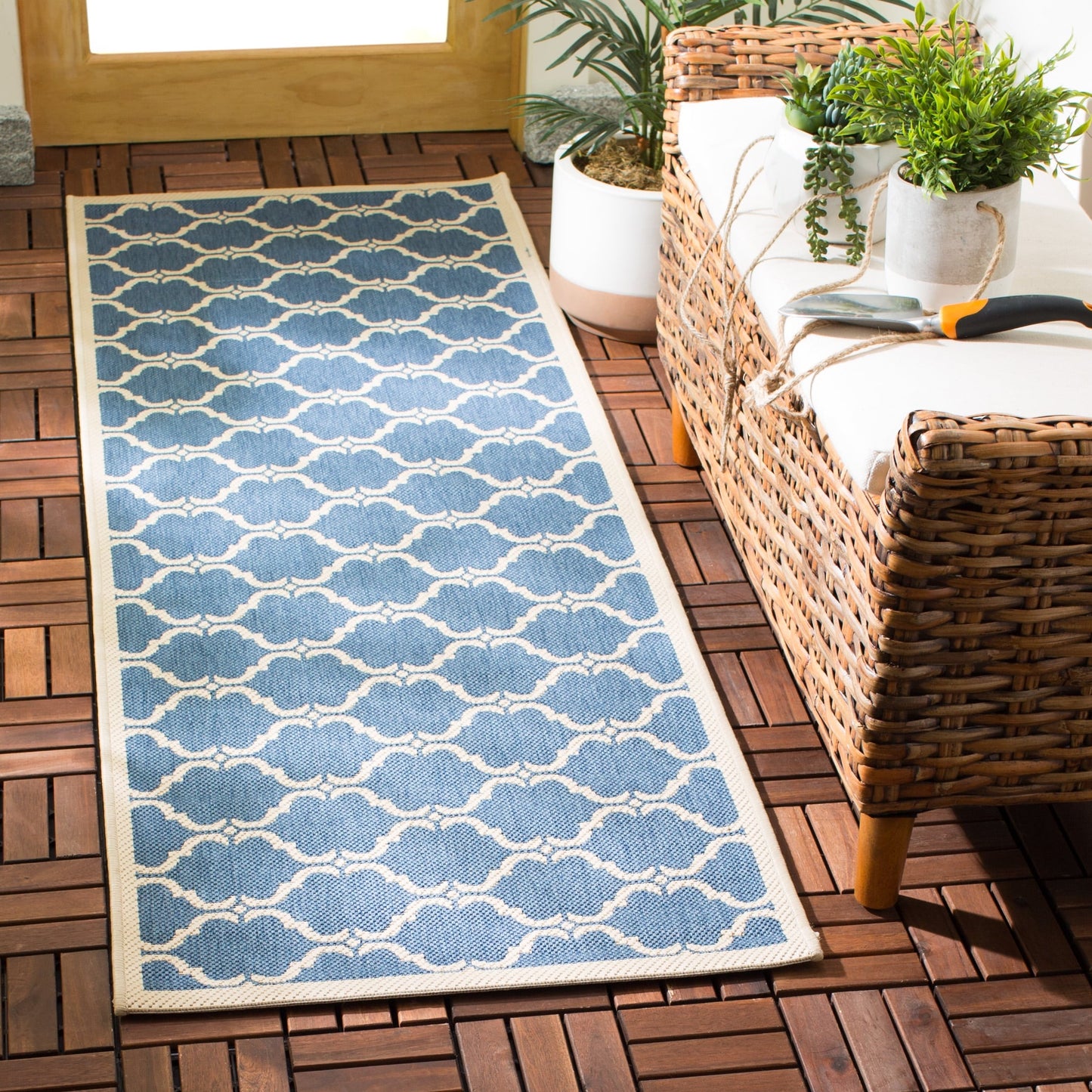 SAFAVIEH Courtyard Charleen Tapis de patio imperméable intérieur/extérieur