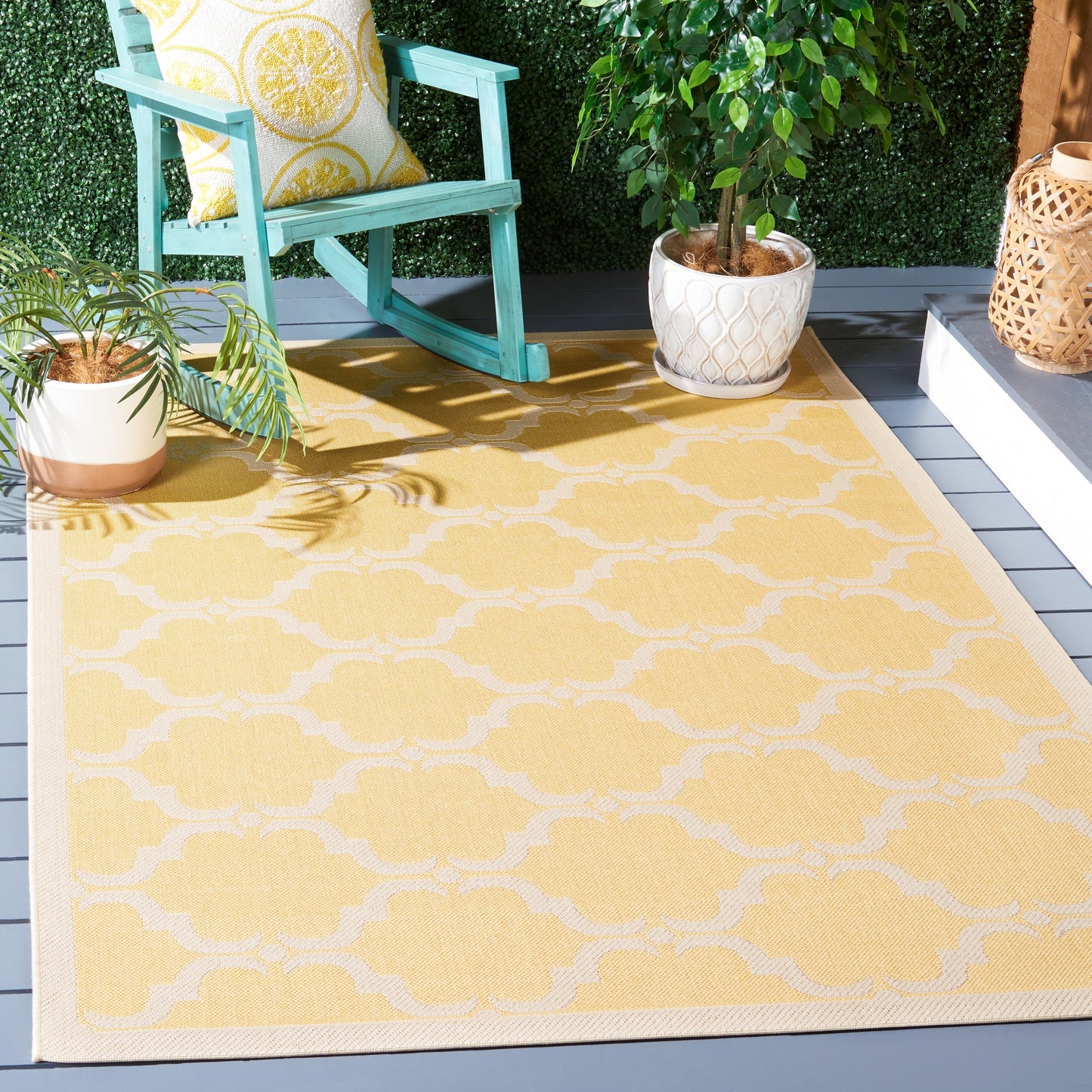 SAFAVIEH Courtyard Charleen Tapis de patio imperméable intérieur/extérieur