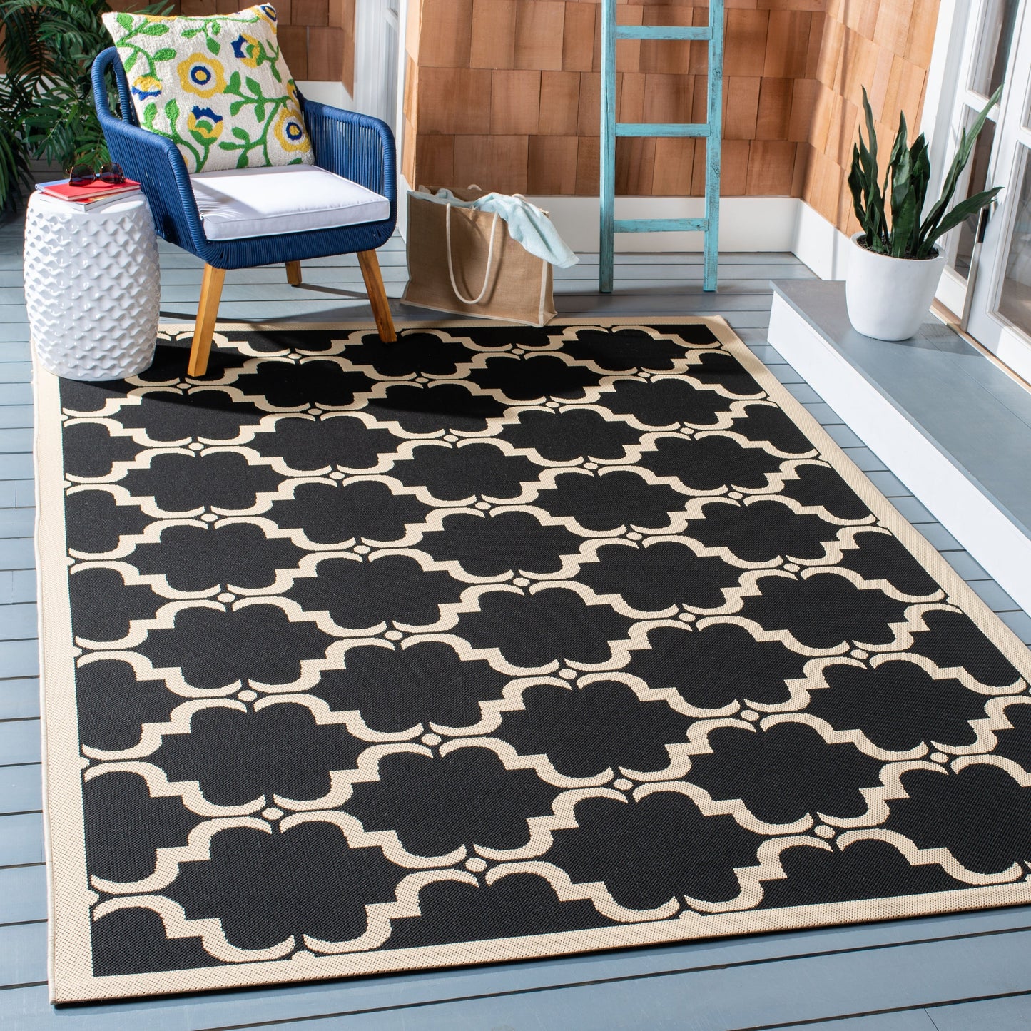 SAFAVIEH Courtyard Charleen Tapis de patio imperméable intérieur/extérieur