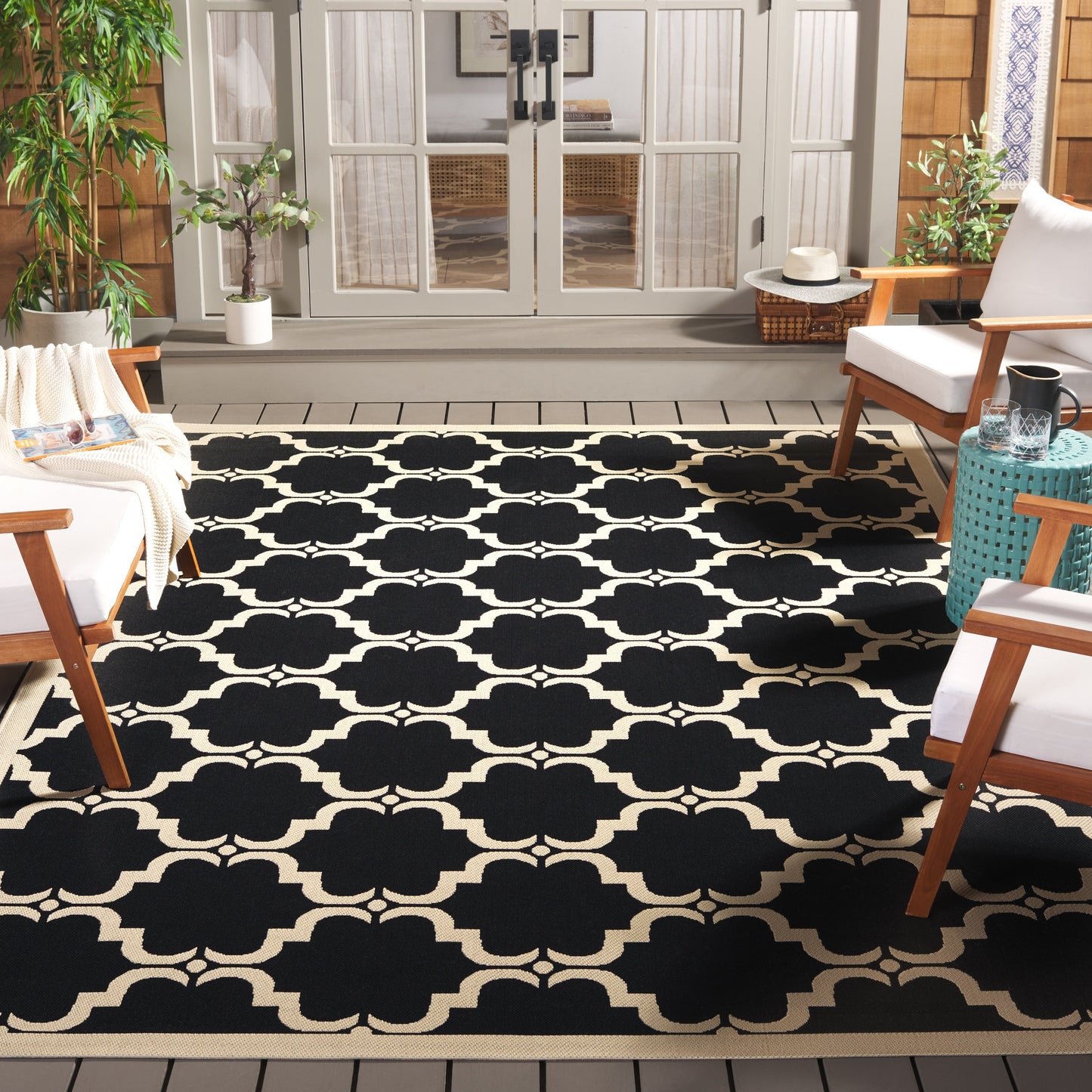 SAFAVIEH Courtyard Charleen Tapis de patio imperméable intérieur/extérieur