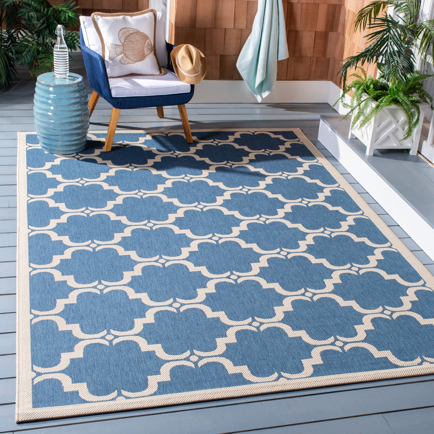 SAFAVIEH Courtyard Charleen Tapis de patio imperméable intérieur/extérieur