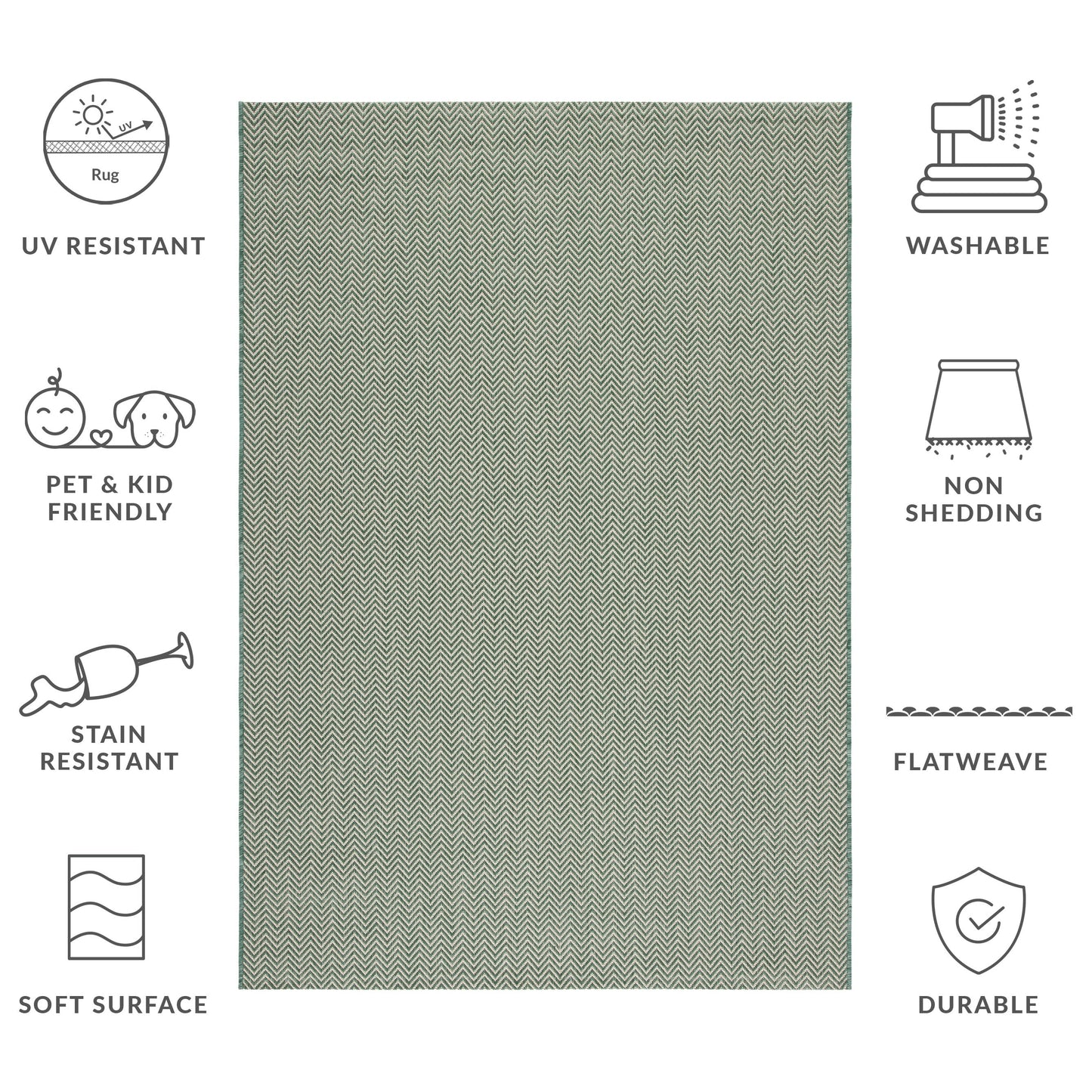 Tapis de jardin imperméable pour intérieur/extérieur SAFAVIEH Courtyard Ilmur