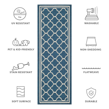 Tapis de jardin imperméable d'intérieur/extérieur SAFAVIEH Courtyard Kristelle