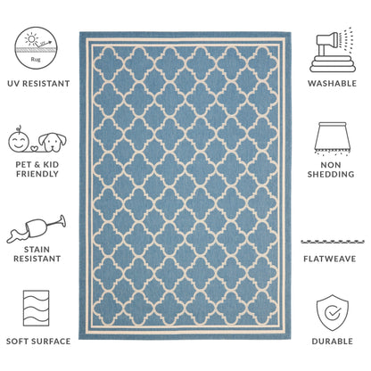 Tapis de jardin imperméable d'intérieur/extérieur SAFAVIEH Courtyard Kristelle