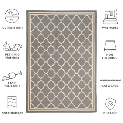Tapis de jardin imperméable d'intérieur/extérieur SAFAVIEH Courtyard Kristelle