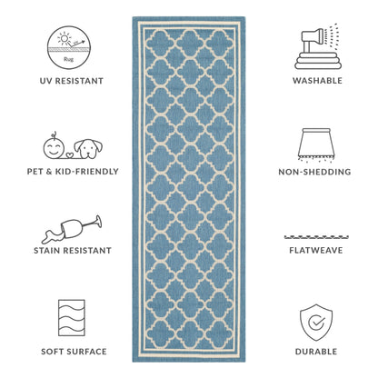Tapis de jardin imperméable d'intérieur/extérieur SAFAVIEH Courtyard Kristelle