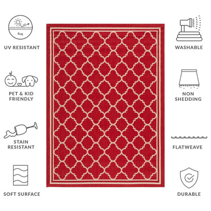 Tapis de jardin imperméable d'intérieur/extérieur SAFAVIEH Courtyard Kristelle