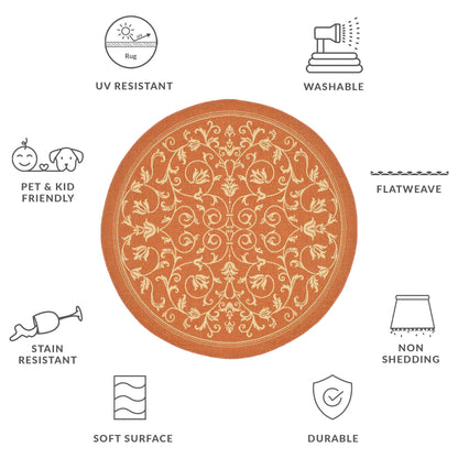 Tapis de jardin imperméable d'intérieur/extérieur SAFAVIEH Courtyard Miljeta