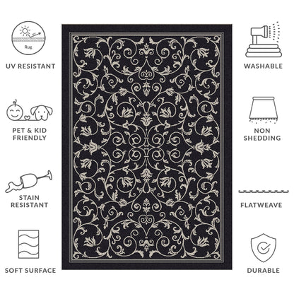 Tapis de jardin imperméable d'intérieur/extérieur SAFAVIEH Courtyard Miljeta