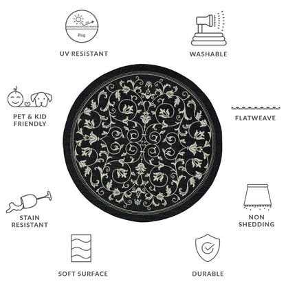 Tapis de jardin imperméable d'intérieur/extérieur SAFAVIEH Courtyard Miljeta