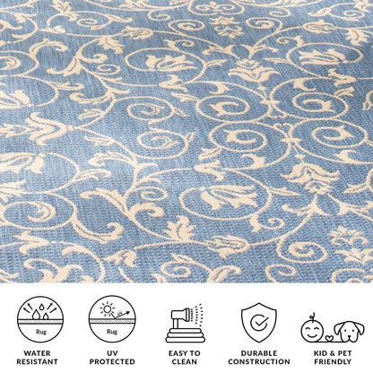 Tapis de jardin imperméable d'intérieur/extérieur SAFAVIEH Courtyard Miljeta