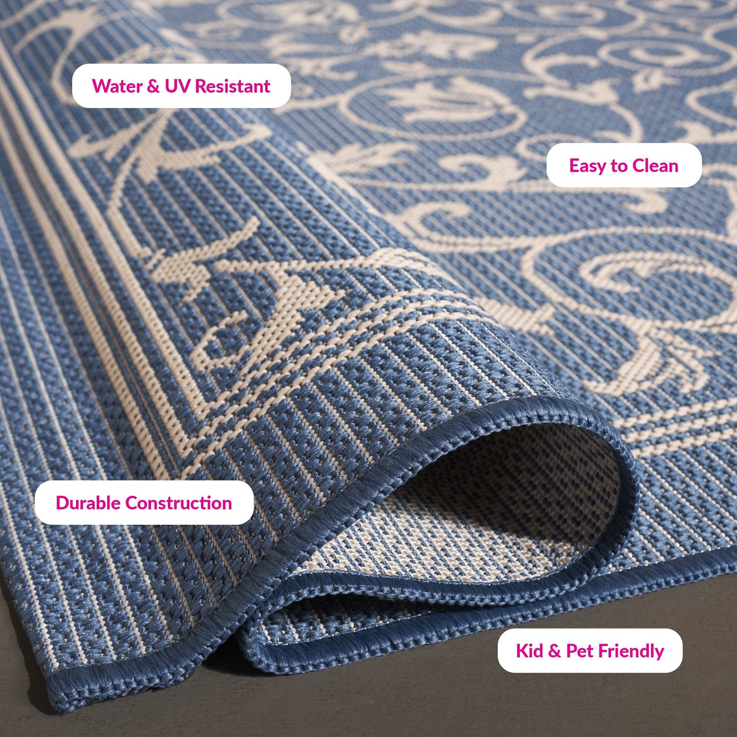 Tapis de jardin imperméable d'intérieur/extérieur SAFAVIEH Courtyard Miljeta