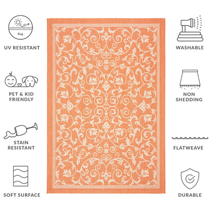 Tapis de jardin imperméable d'intérieur/extérieur SAFAVIEH Courtyard Miljeta