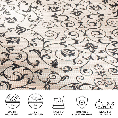 Tapis de jardin imperméable d'intérieur/extérieur SAFAVIEH Courtyard Miljeta