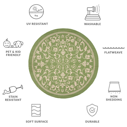Tapis de jardin imperméable d'intérieur/extérieur SAFAVIEH Courtyard Miljeta