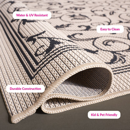 Tapis de jardin imperméable d'intérieur/extérieur SAFAVIEH Courtyard Miljeta